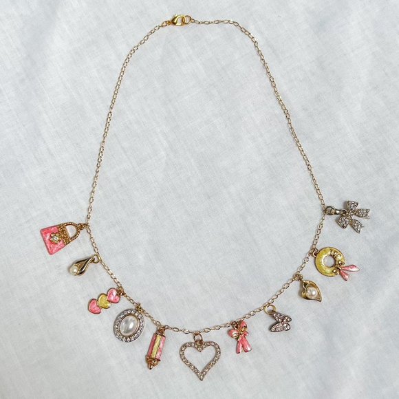Heart vintage pendant charm necklace